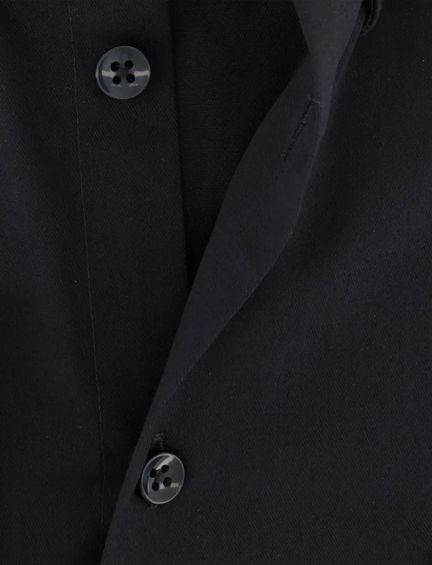 Ledub modern fit overhemd stretch zwart