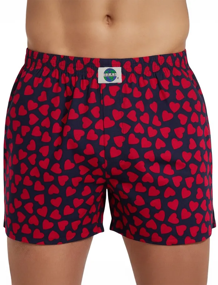 Deal boxershort katoen print hartjes rood