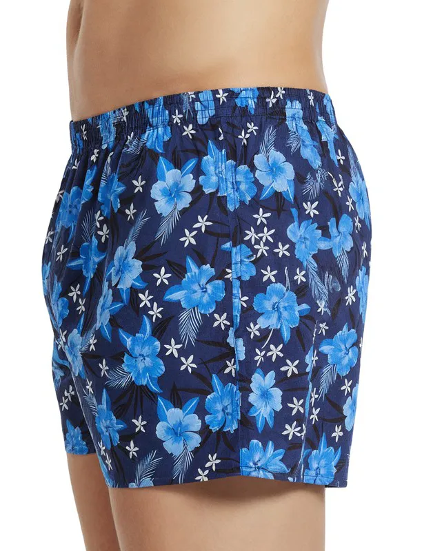 Deal boxershort donkerblauw bloemen print
