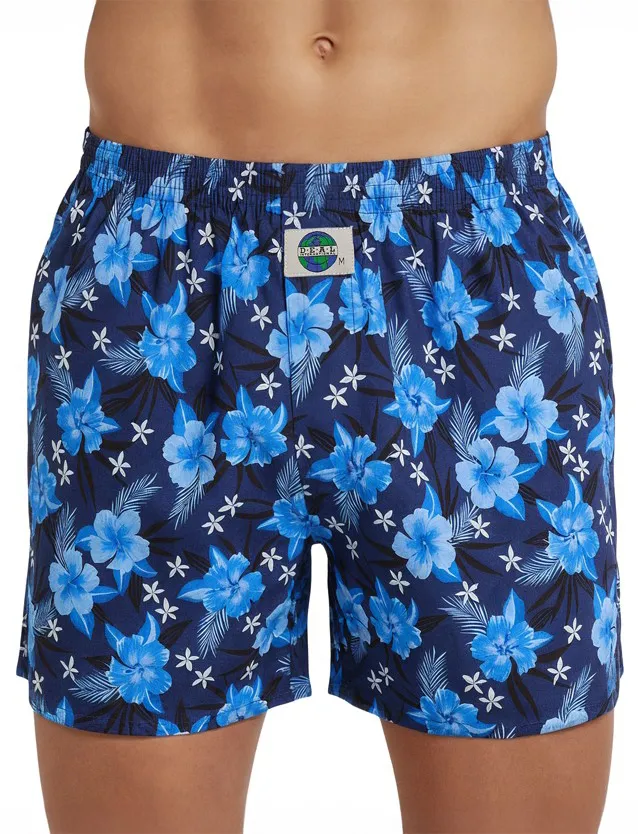 Deal boxershort donkerblauw bloemen print
