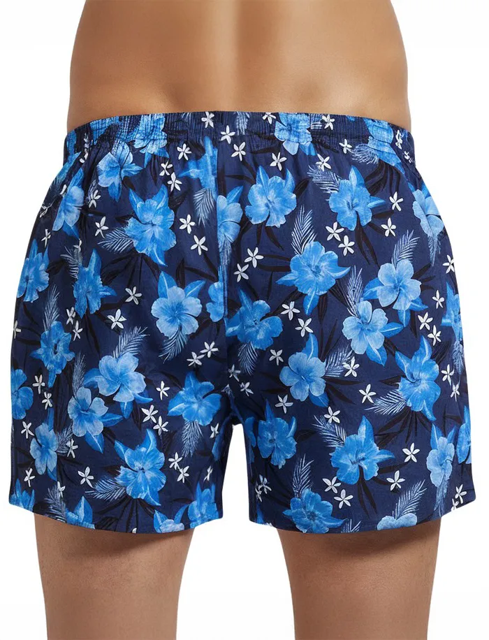Deal boxershort donkerblauw bloemen print