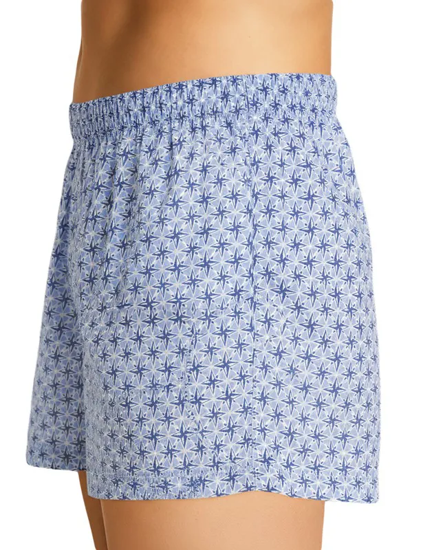 Deal boxershort lichtblauw sterren print