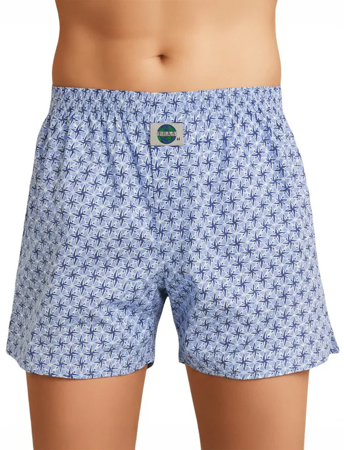 Deal boxershort lichtblauw sterren print