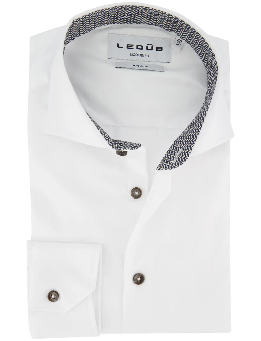 Ledub overhemd ml 5 spierwit