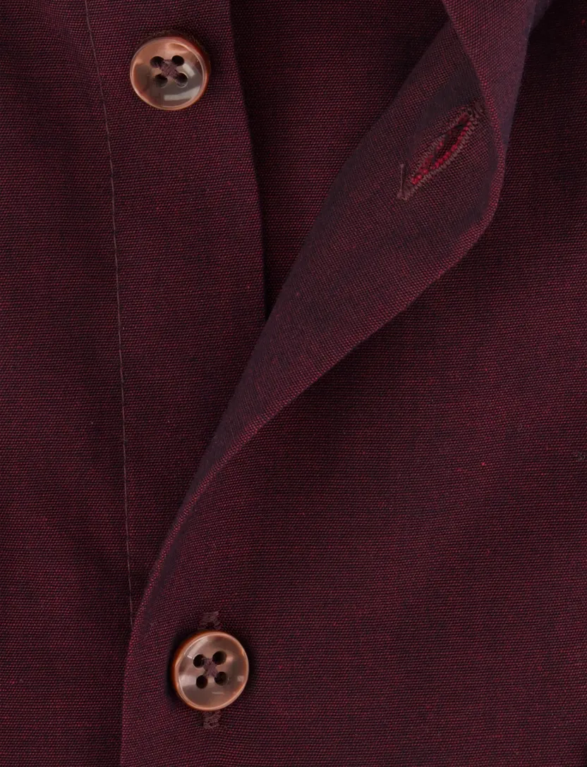 Ledub overhemd aubergine modern fit effen