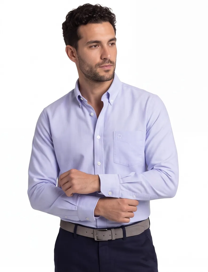 Ledub modern fit overhemd lichtblauw