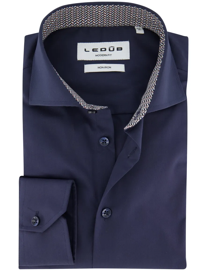 LLedub modern fit overhemd strijkvrij mouwlengte 7