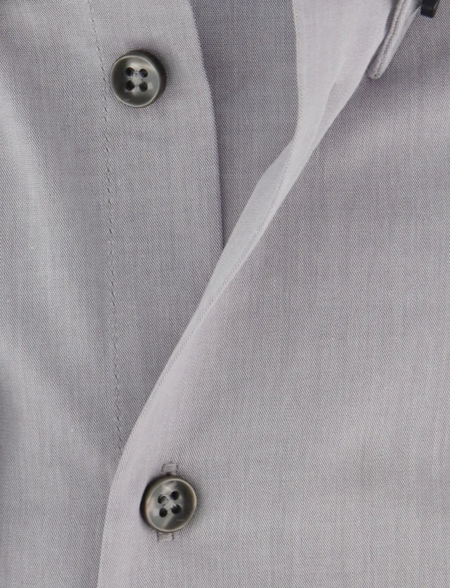 Ledub overhemd mouwlengte 7 grijs button-down