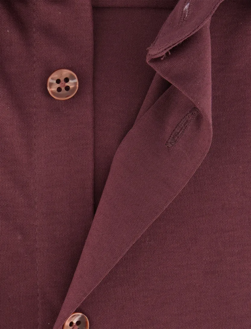 Ledub overhemd aubergine effen ml7