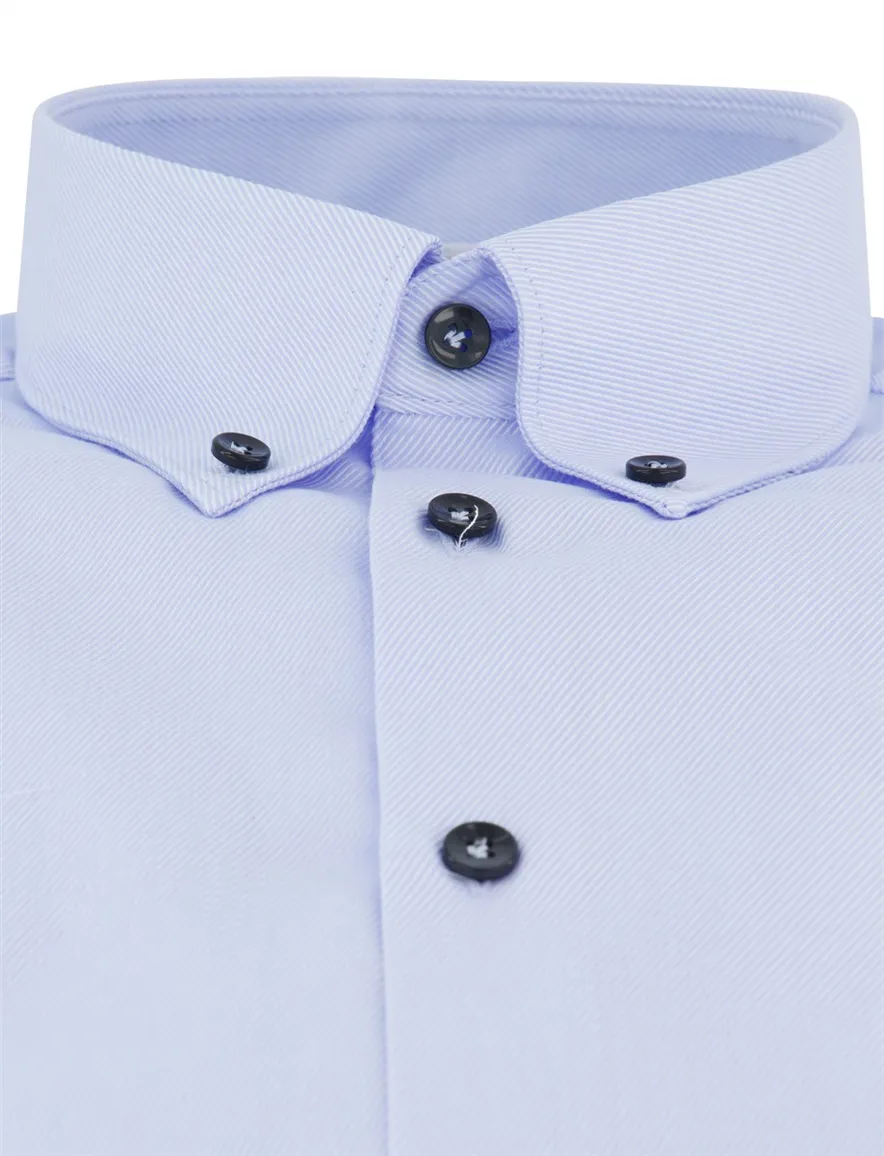 John Miller Tailored Fit Overhemd lichtblauw katoen effen
