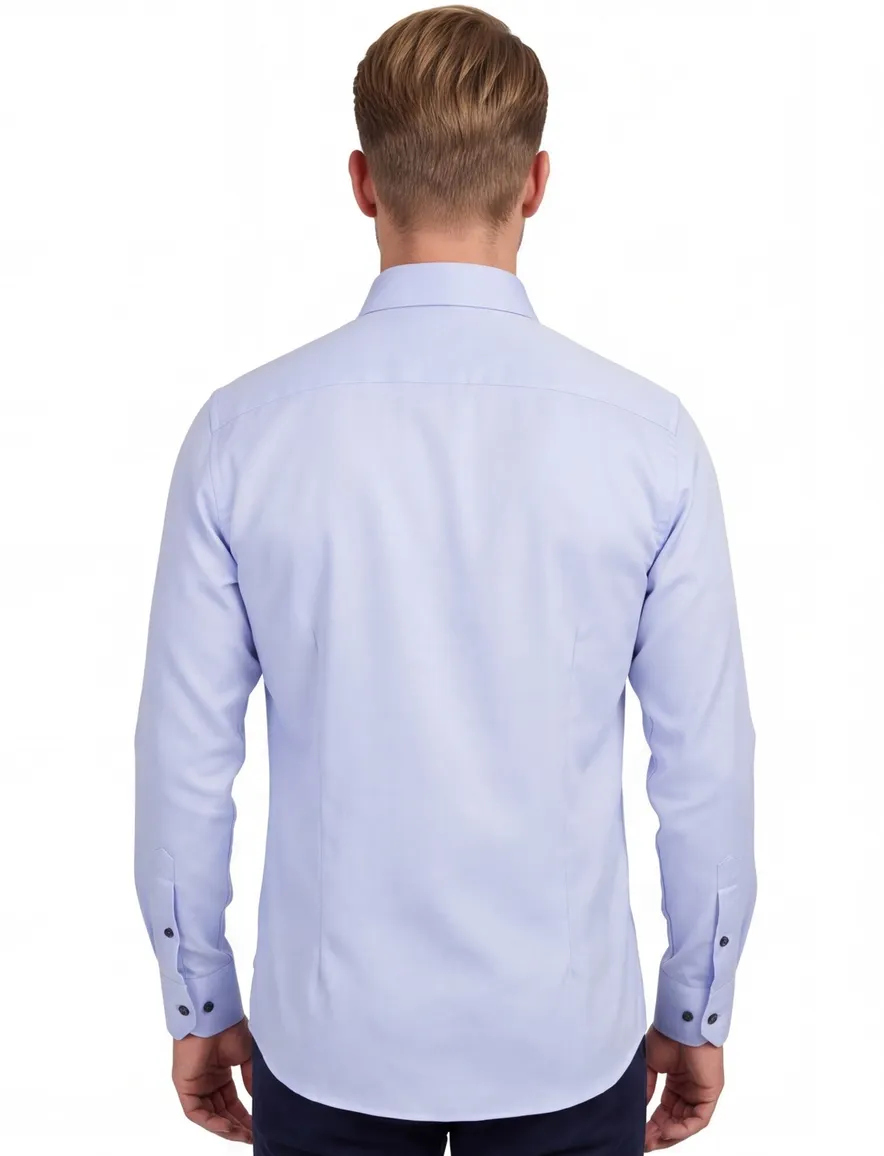 John Miller overhemd blauw katoen