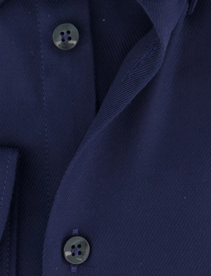Overhemd John Miller Tailored Fit donkerblauw katoen