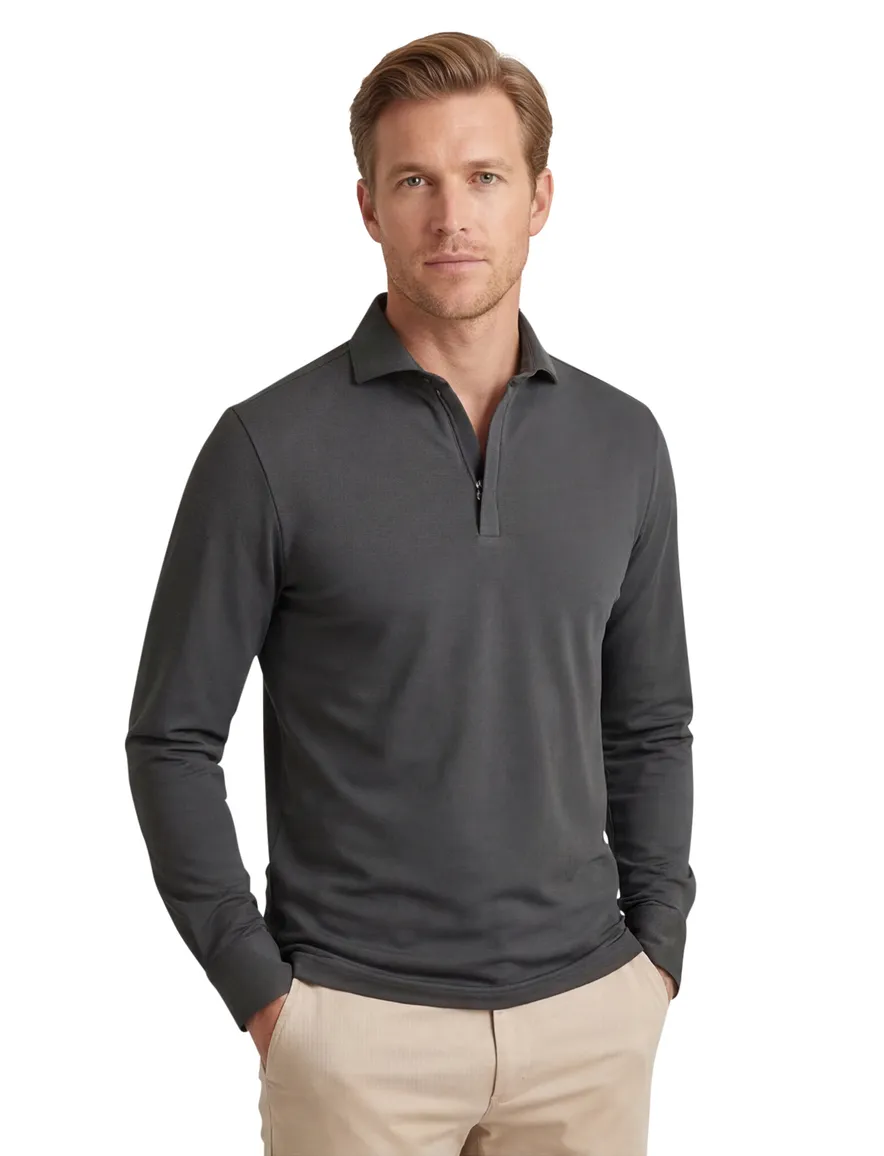John Miller Shirt Overhemd groen slim fit rits