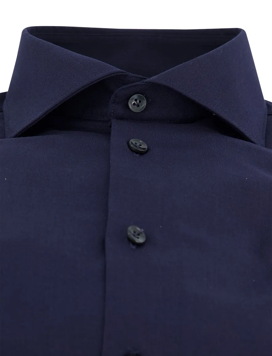 John Miller Slim Fit overhemd ml7 navy wolblend