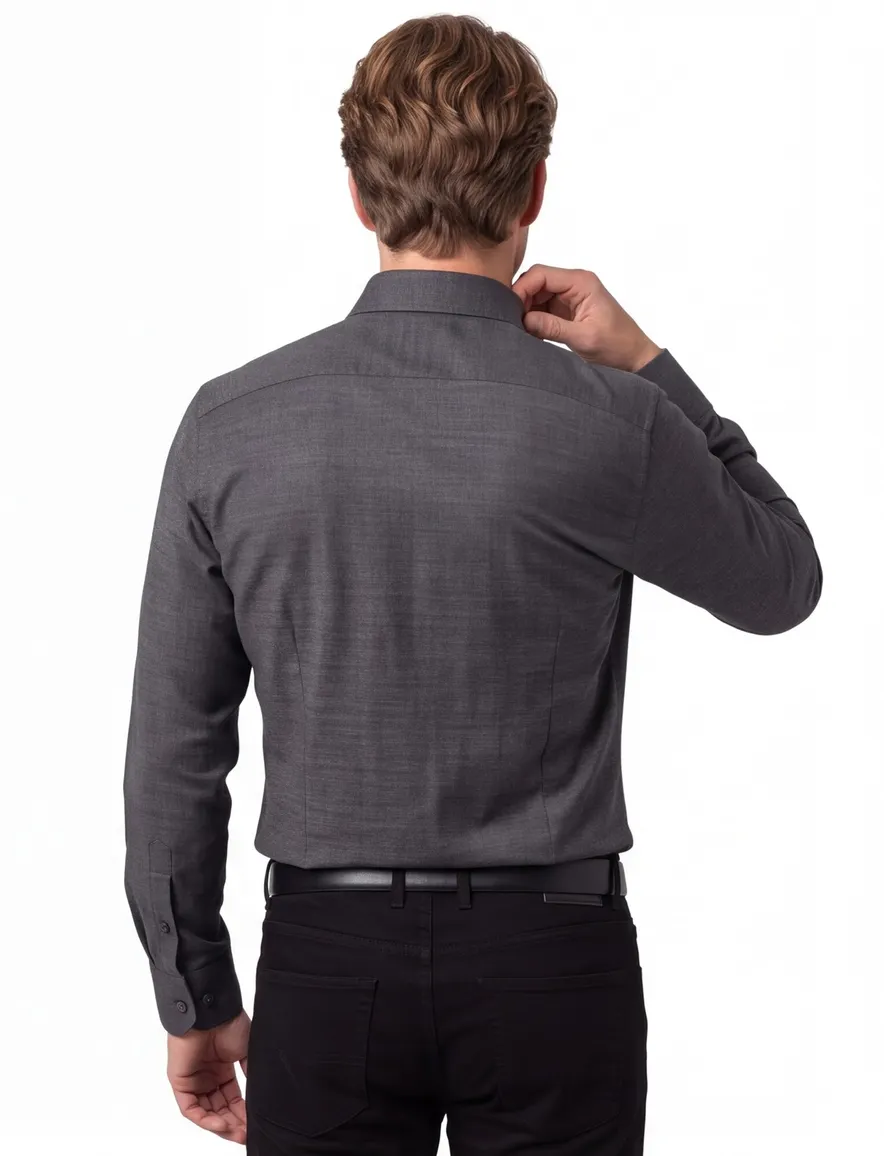 John Miller slim fit mouwlengte 7 grijs