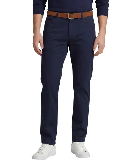 Meyer Effen Meyer Dublin 5-pocket broek donkerblauw katoen