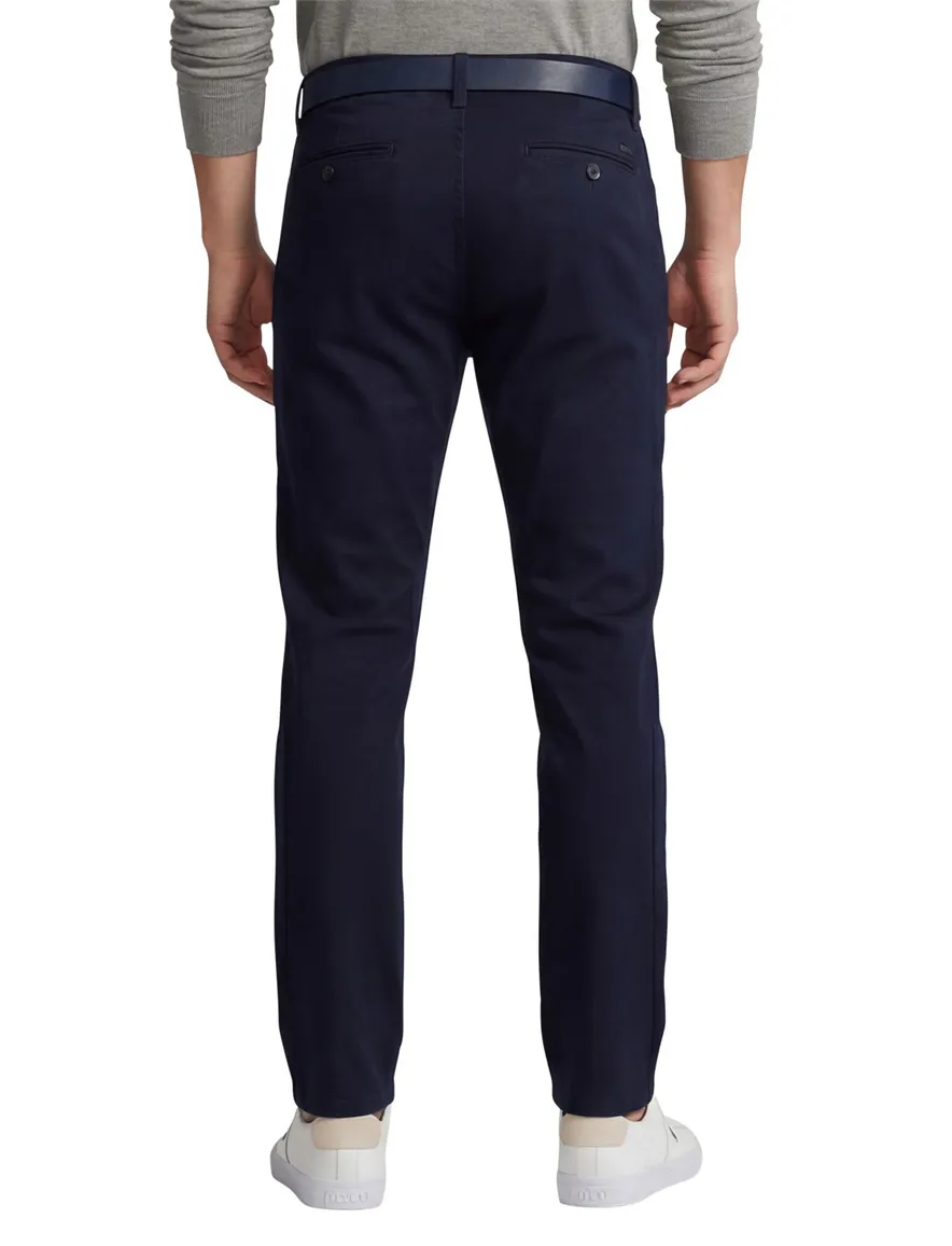 Meyer 5-pocket broek katoen navy effen