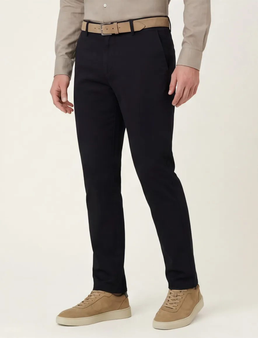 Meyer chino katoen navy