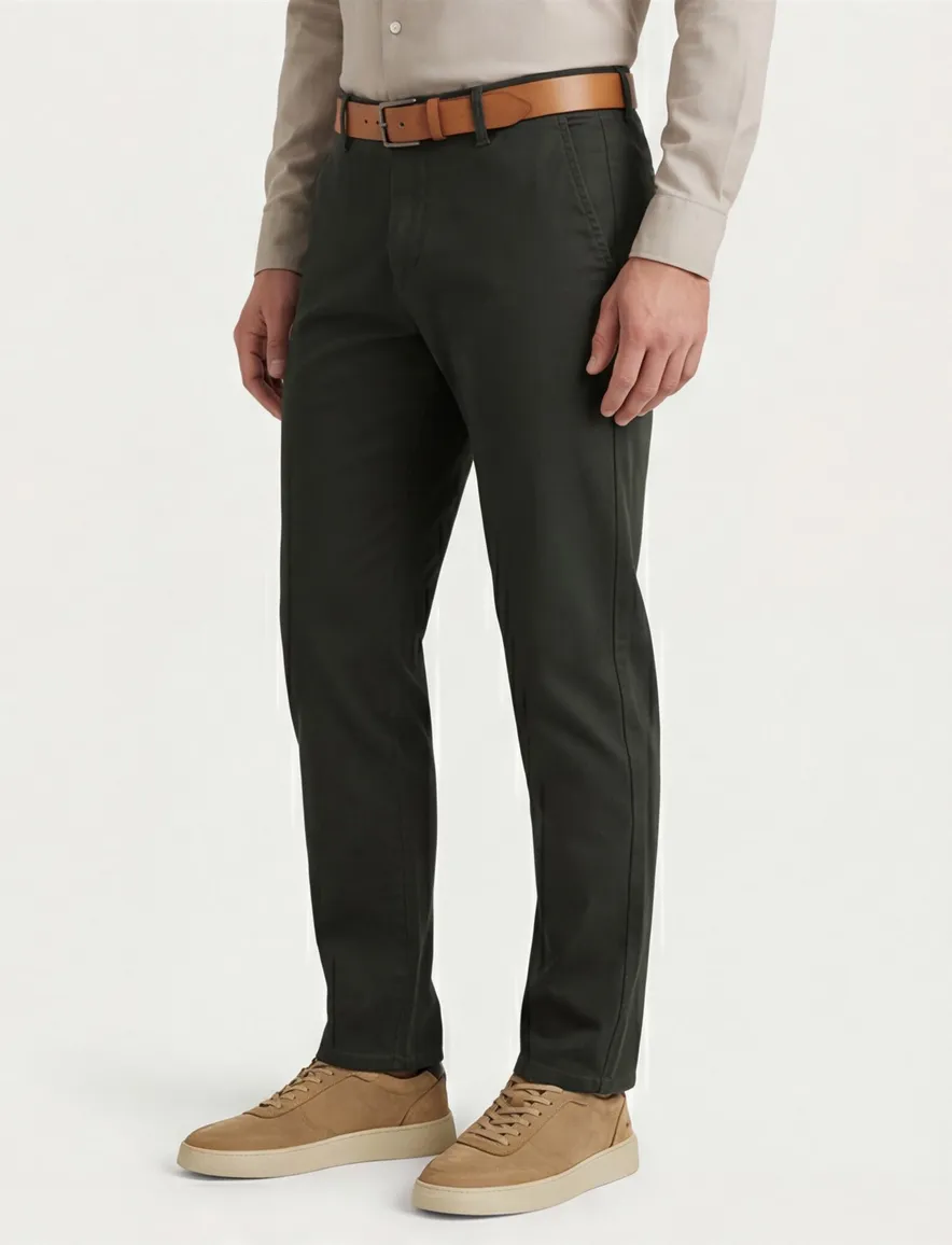 Meyer Rio pantalon chino donkergroen