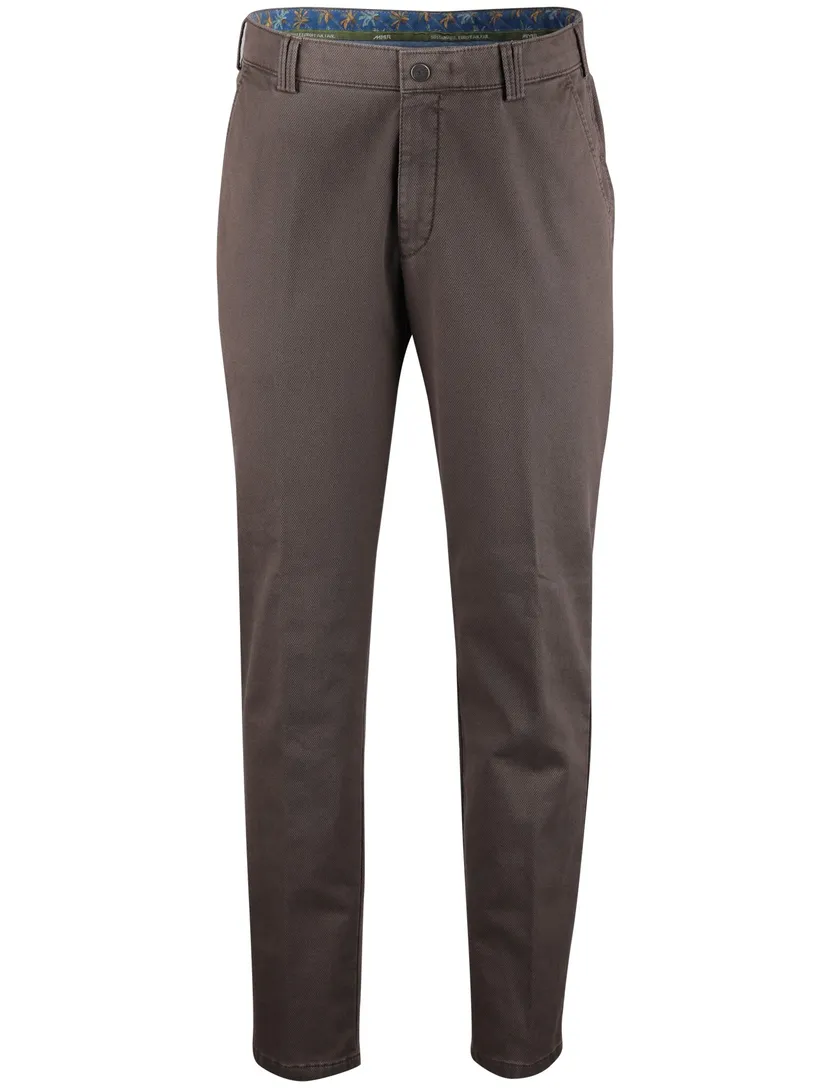 Meyer 5-pocket broek bruin polyester