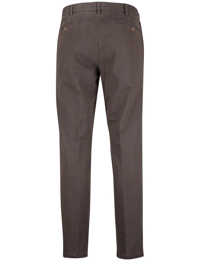 Meyer 5-pocket broek bruin polyester