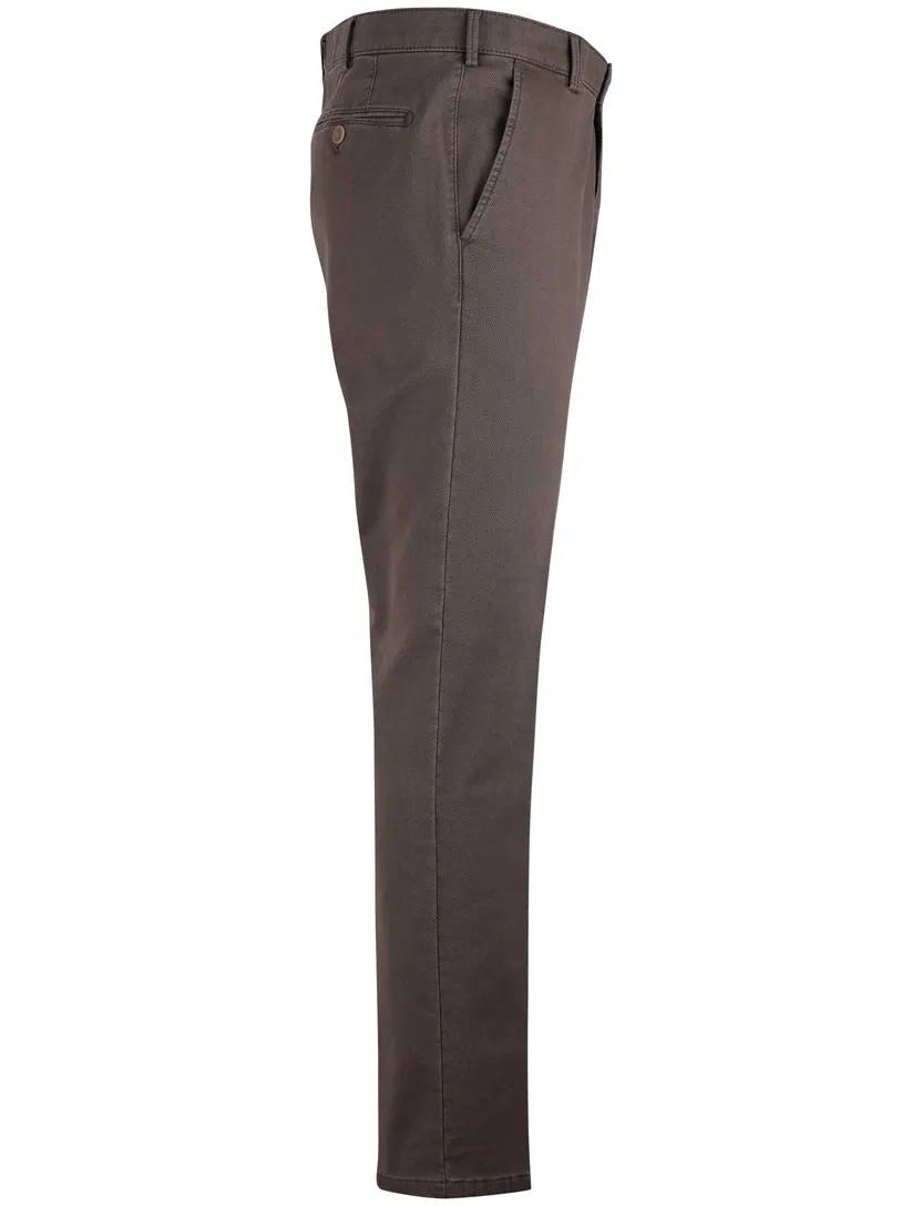 Meyer 5-pocket broek bruin polyester