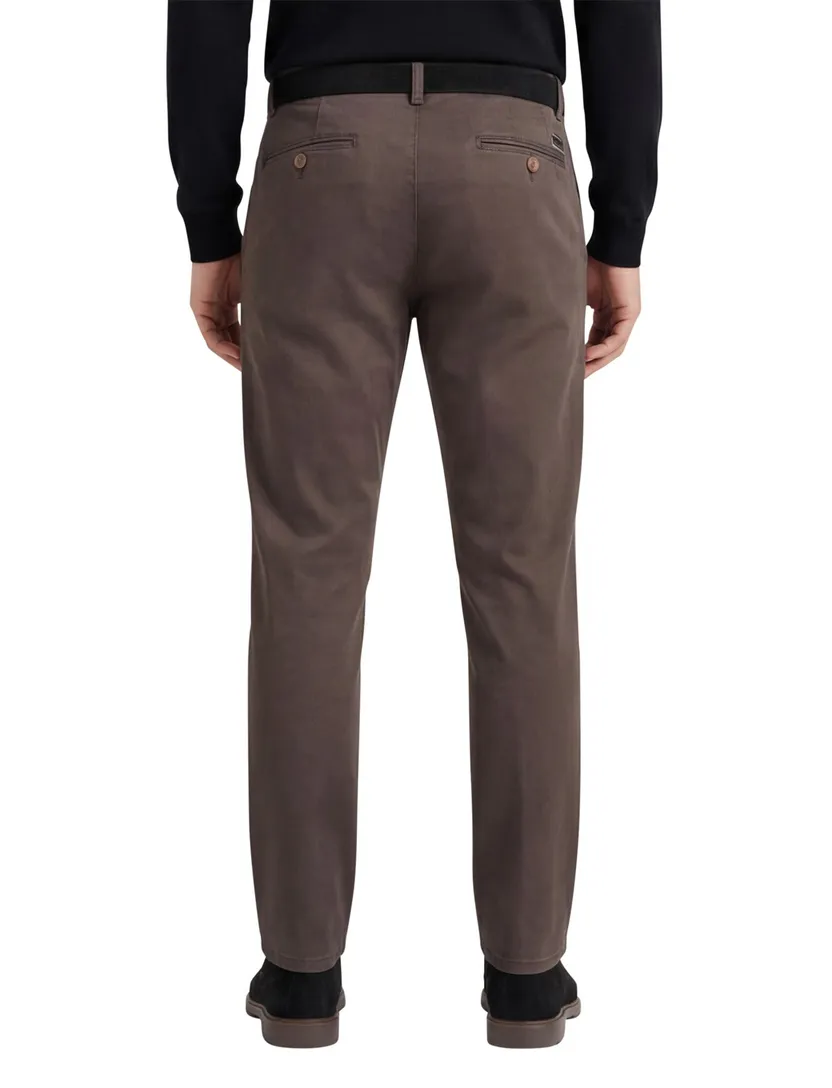 Meyer 5-pocket broek bruin polyester