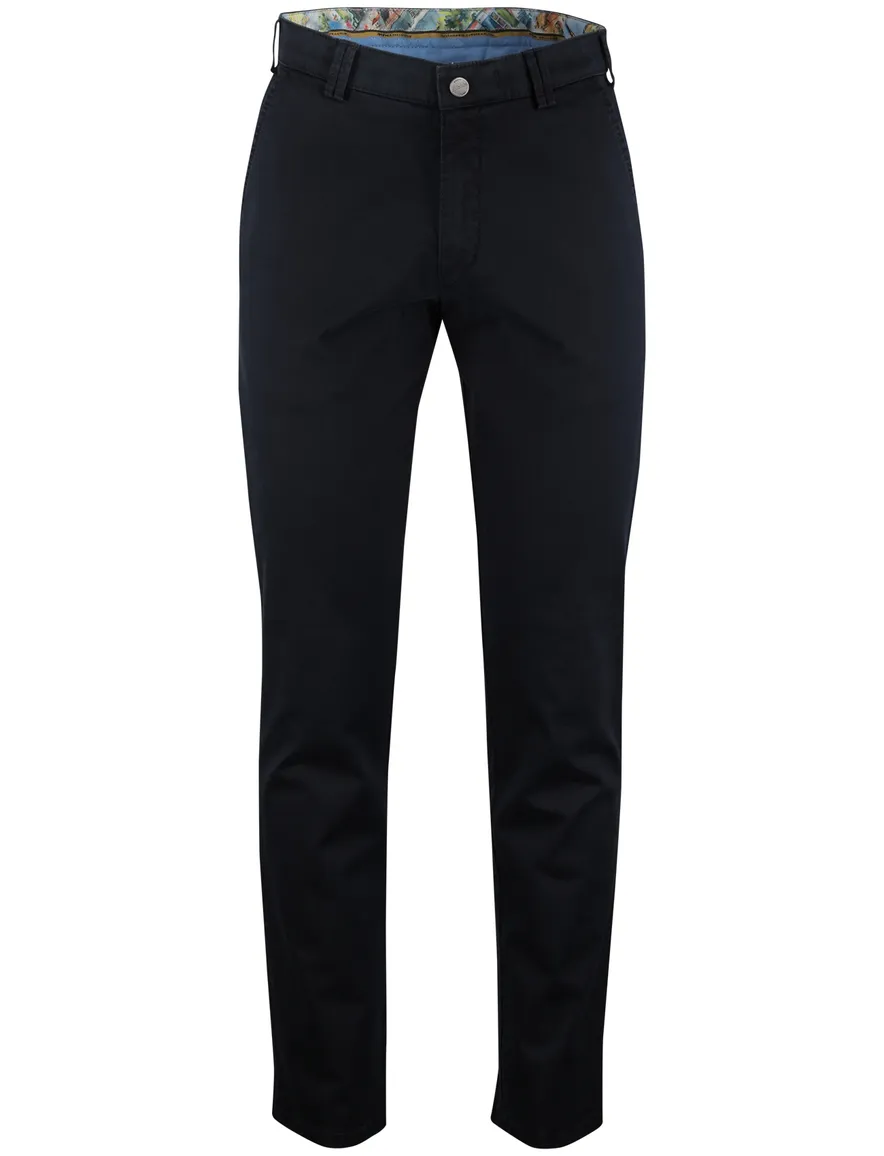 Meyer Rio chino katoen marineblauw