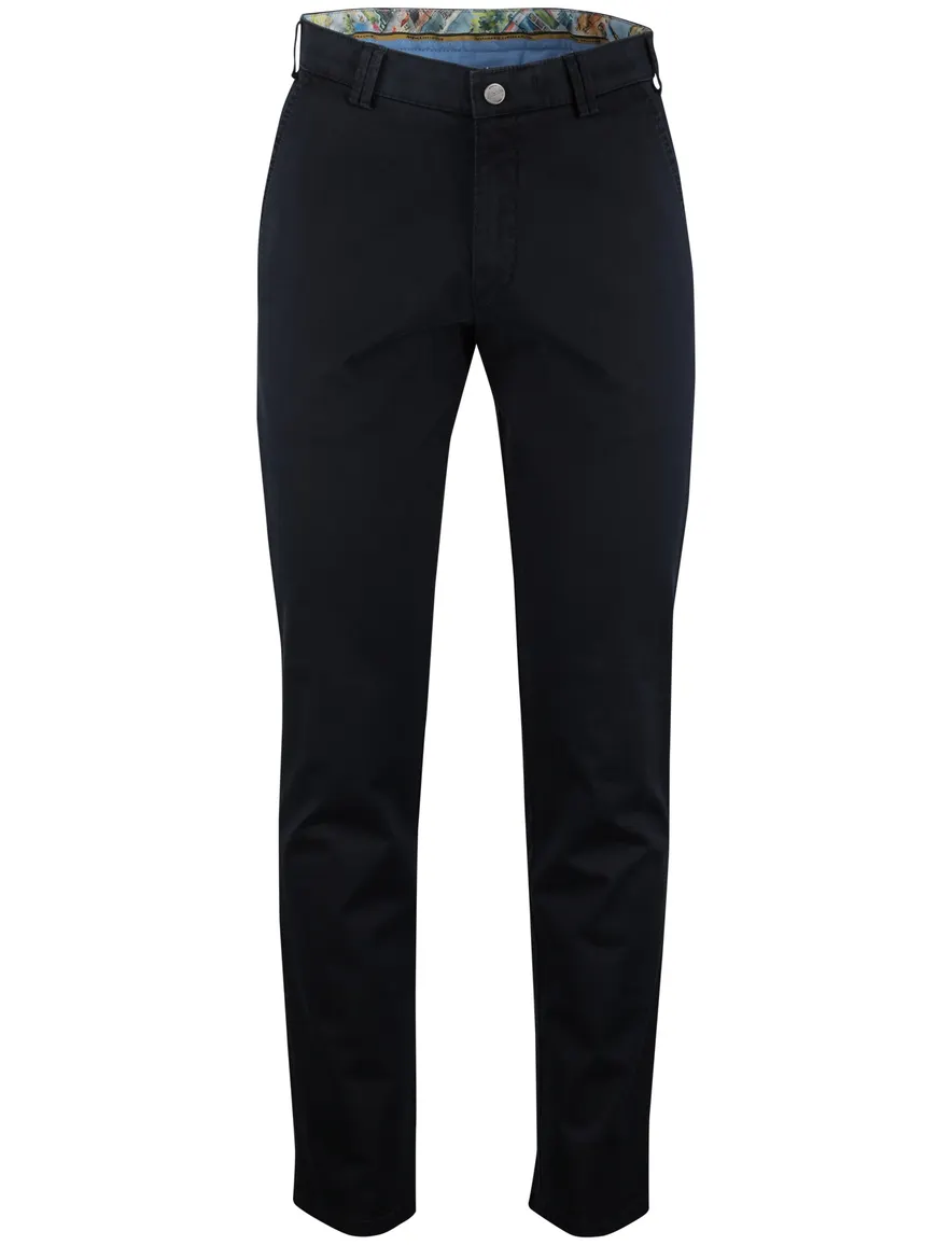 Meyer Rio chino katoen marineblauw