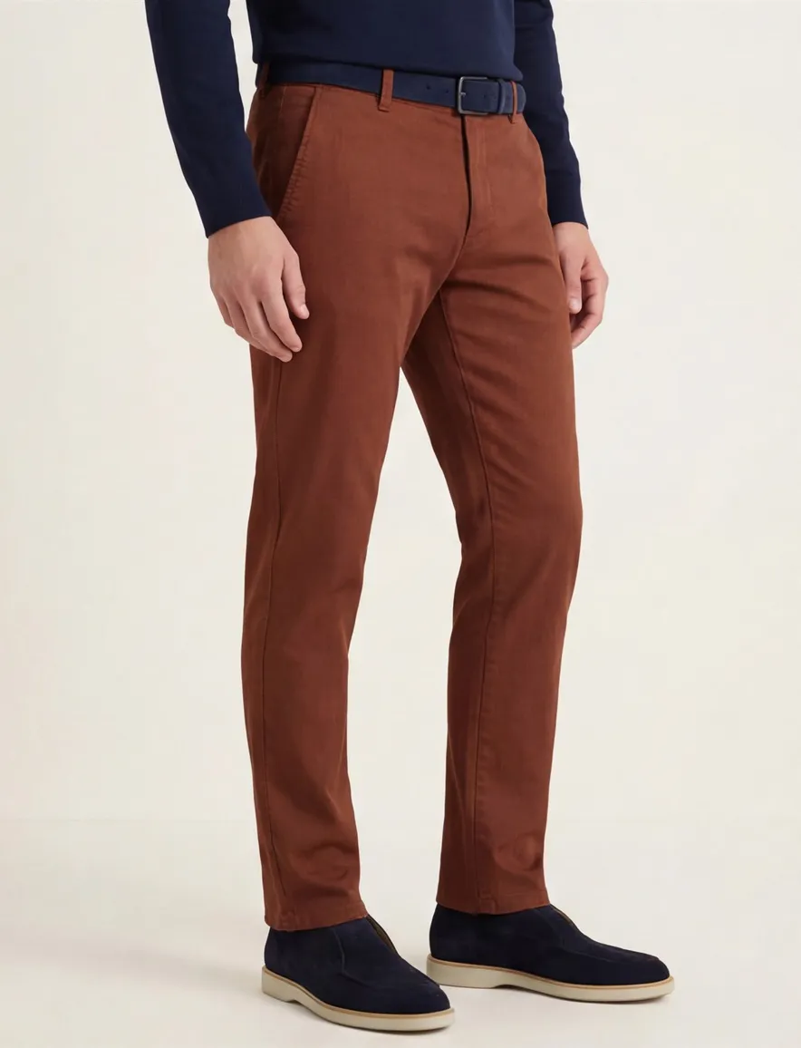 Chino Meyer Rio bruin katoen