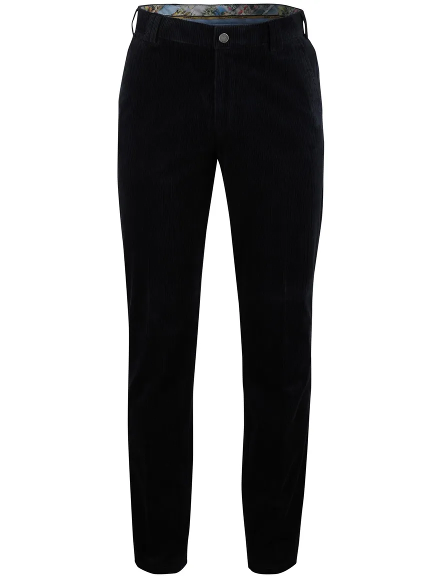 Meyer Rio corduroy chino donkerblauw katoen