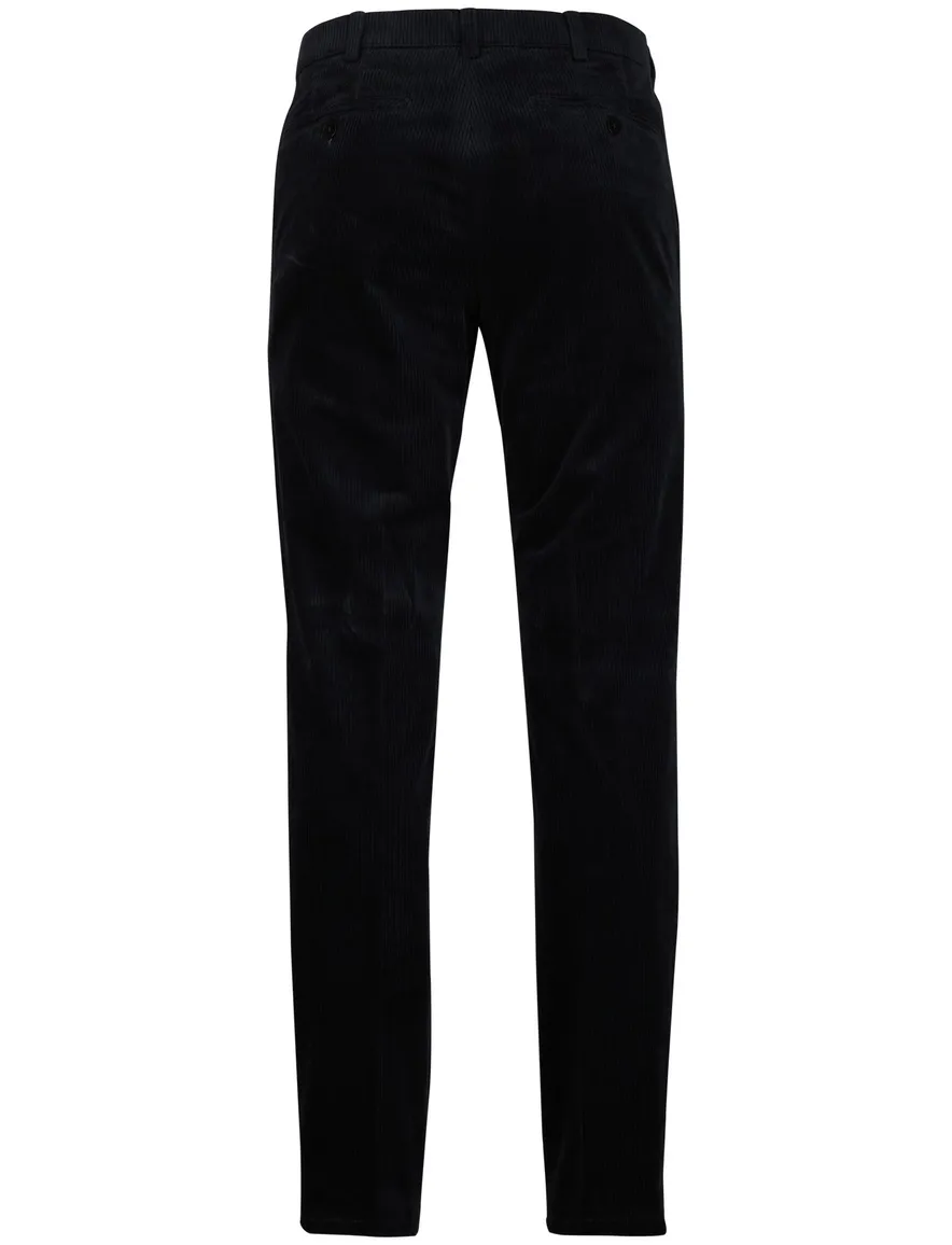 Meyer Rio corduroy chino donkerblauw katoen