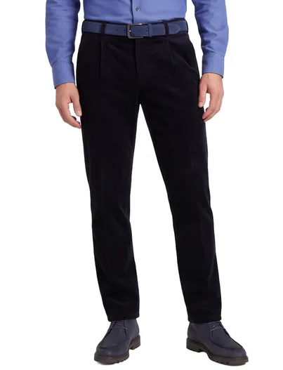 Meyer Corduroy chino Meyer Rio donkerblauw katoen