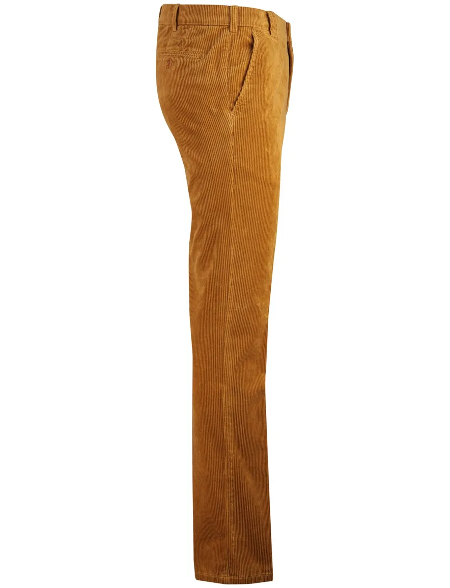 Meyer corduroy chino donkergeel