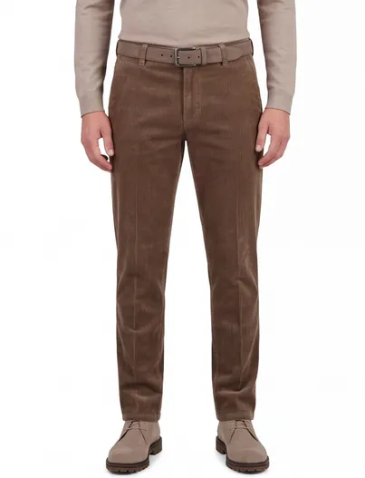 Meyer Meyer corduroy chino bruin katoen