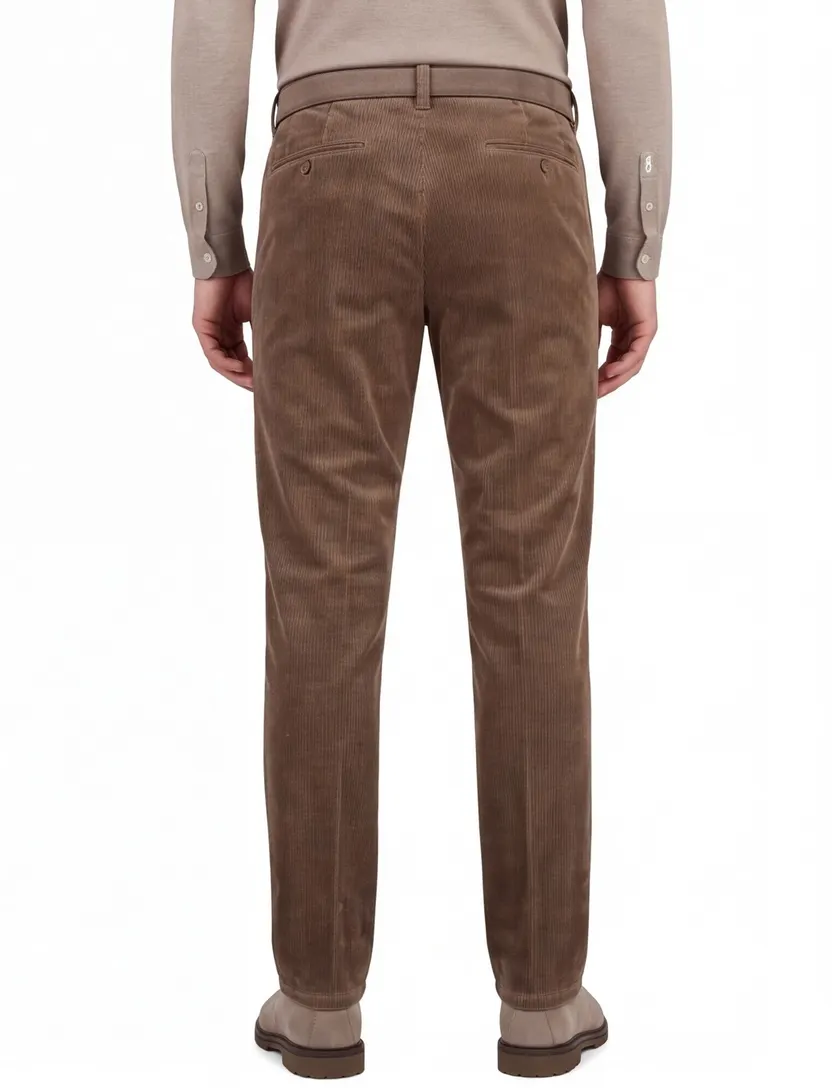 Meyer corduroy chino bruin katoen