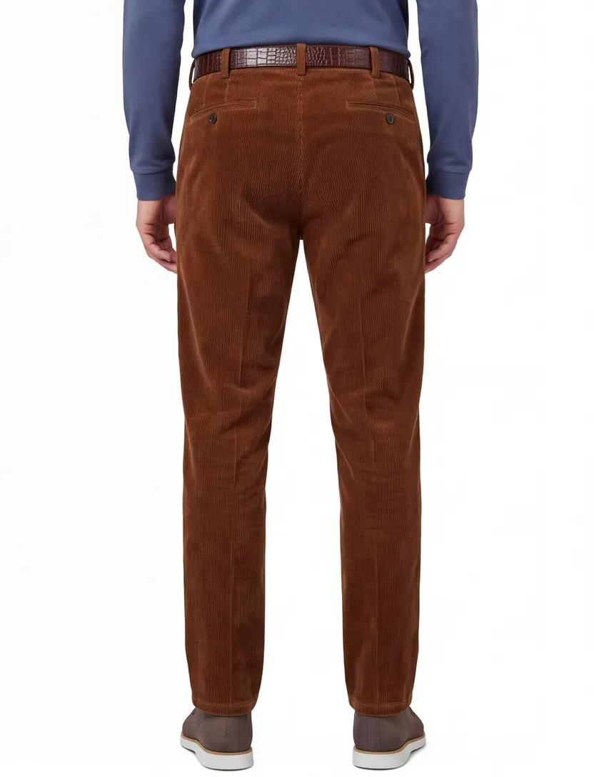 Corduroy chino Meyer Rio bruin katoen