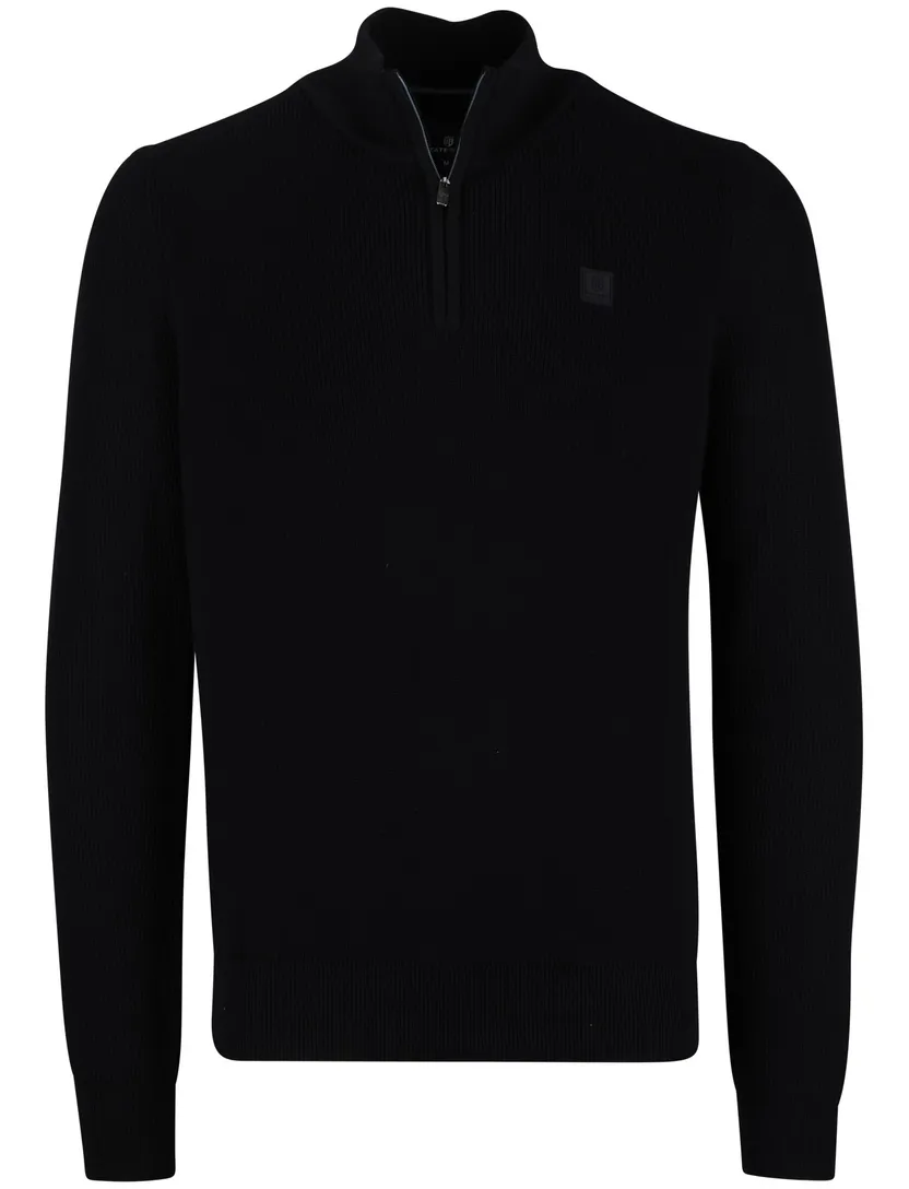 State of Art half zip trui donkerblauw gemêleerd
