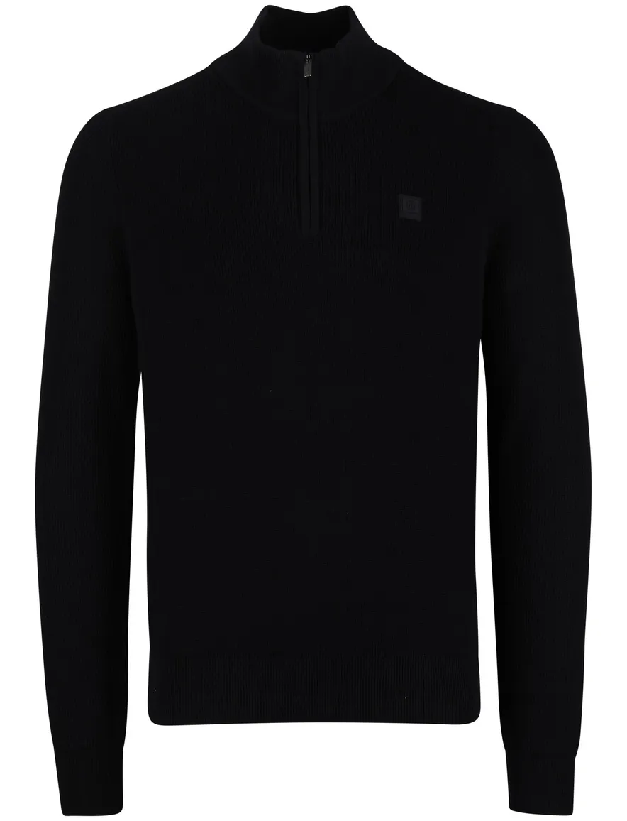 State of Art half zip trui gebreid navy