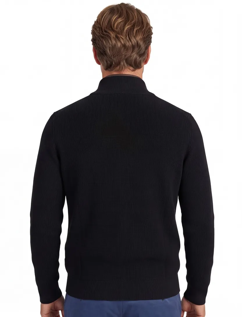 State of Art half zip trui donkerblauw gemêleerd