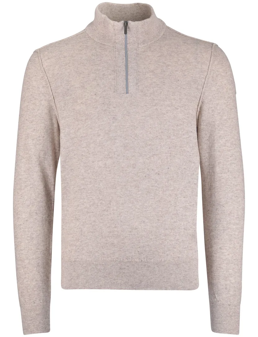 State of Art half zip trui beige gemêleerd