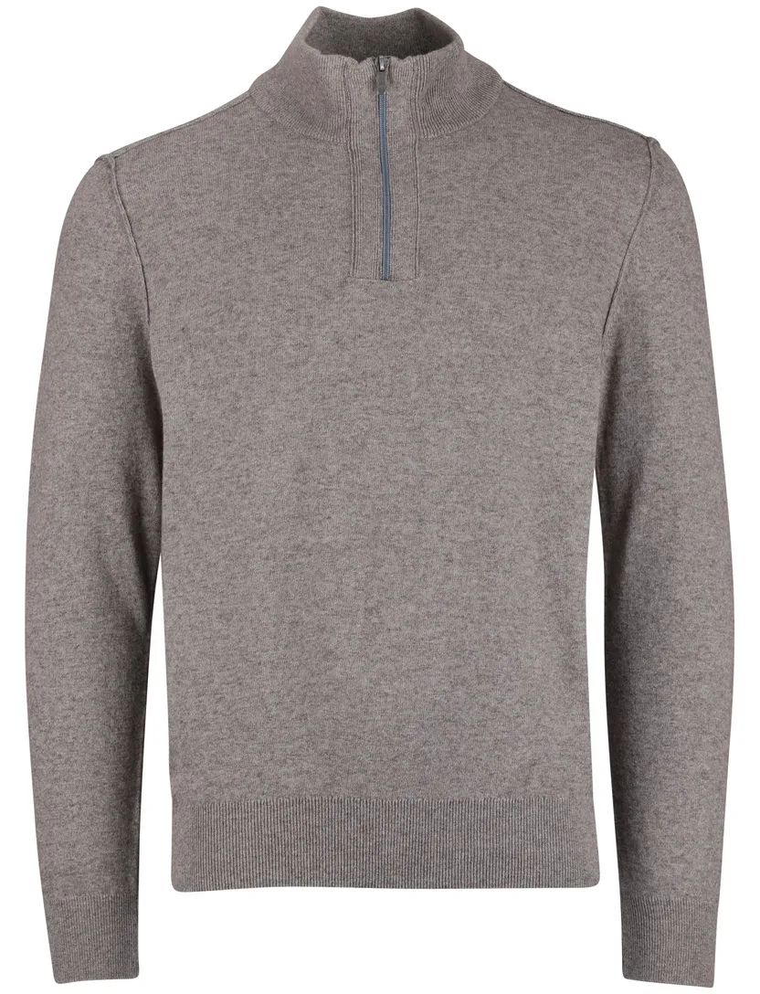 State of Art half zip trui beige gemêleerd