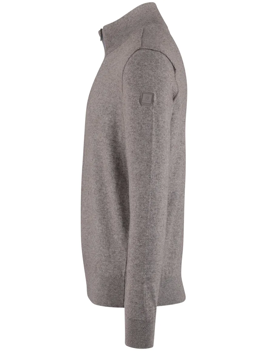 State of Art half zip trui melange grijs