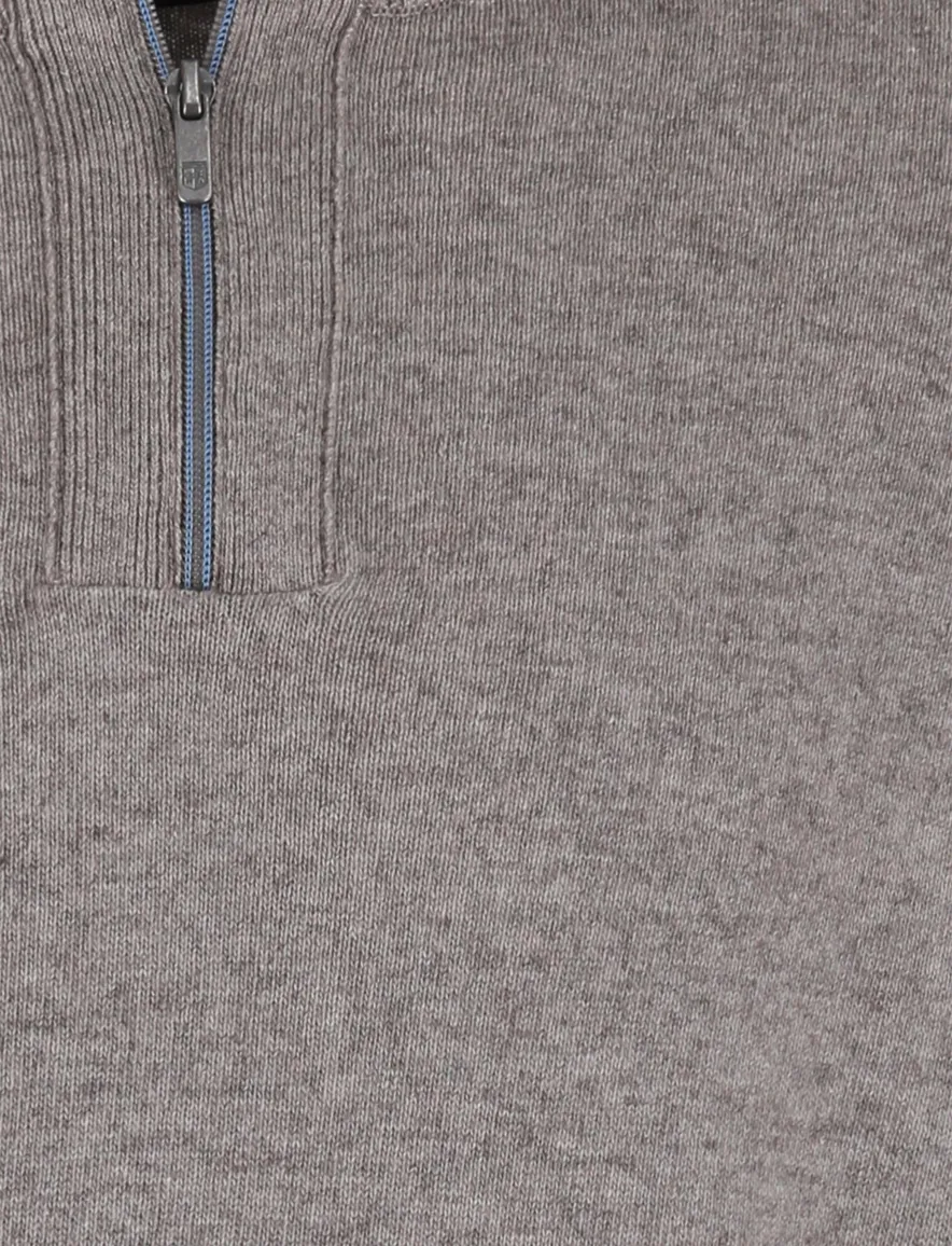 State of Art half zip trui grijs normale fit