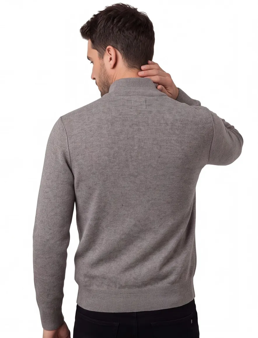 State of Art half zip trui beige normale fit