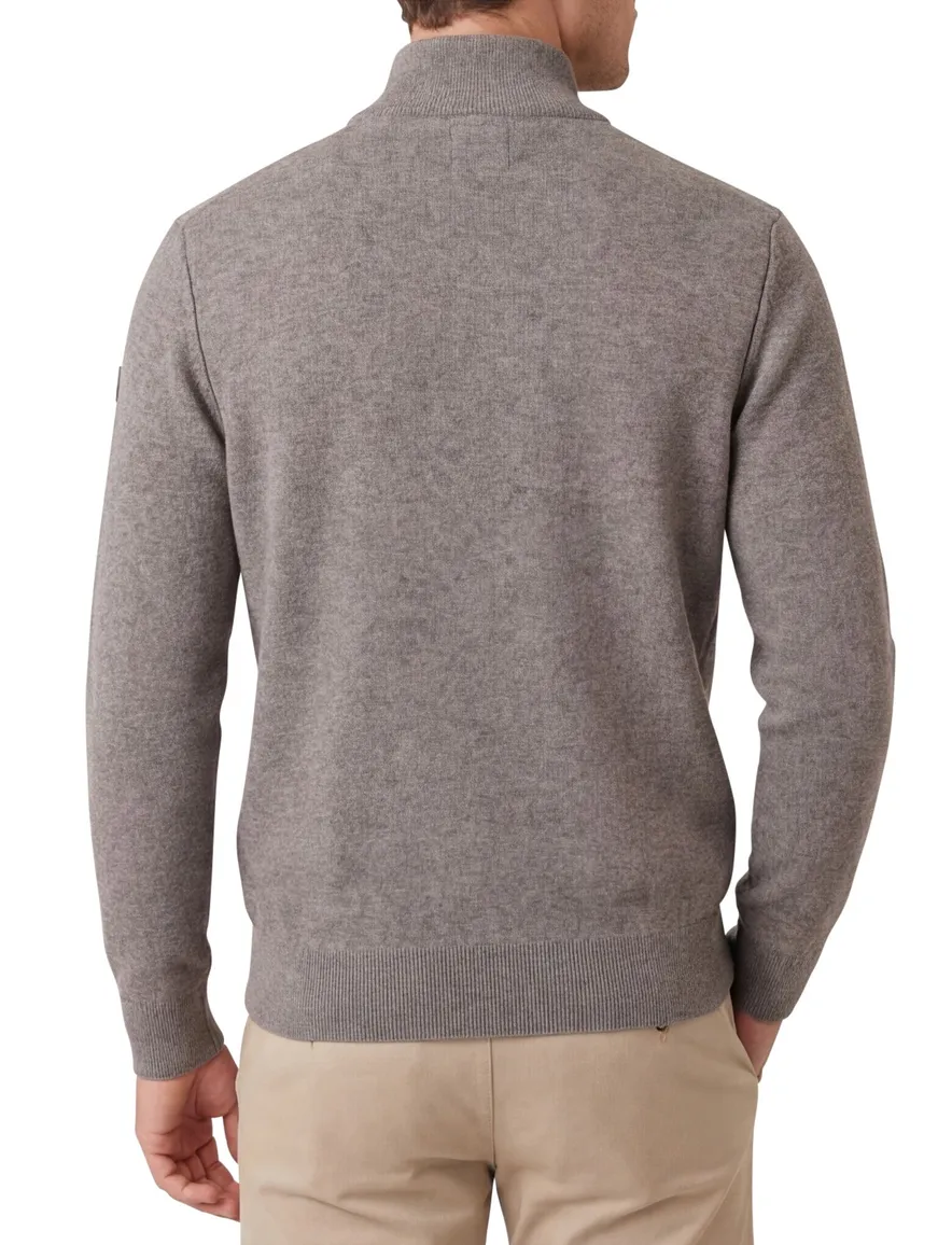 State of Art half zip trui melange grijs