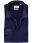 Eterna overhemd ml 5 donkerblauw strijkvrij modern fit borstzak