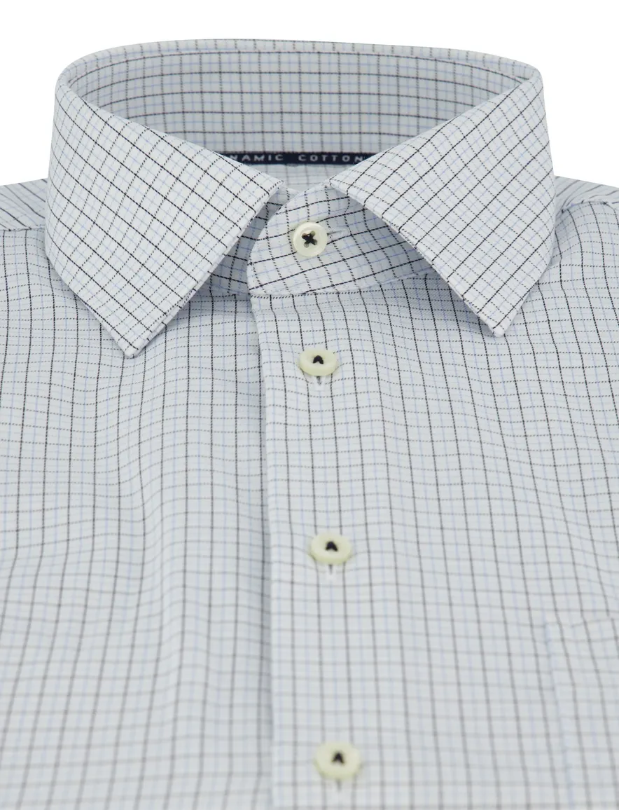 Overhemd Eterna Modern Fit met borstzak katoen lichtblauw