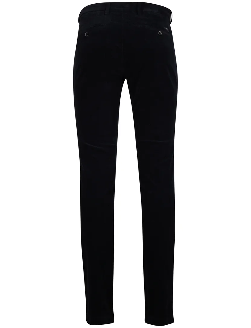 Slim fit Gardeur pantalon donkerblauw katoen