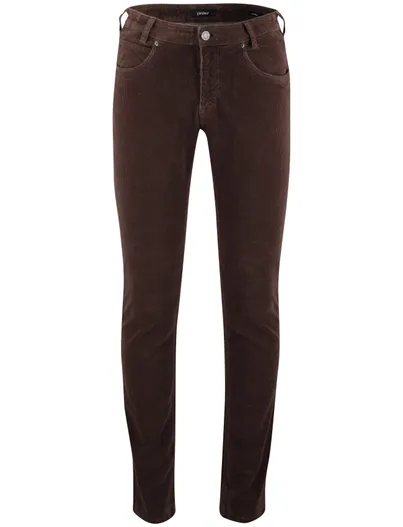Gardeur Corduroy Gardeur 5-pocket broek modern fit bruin